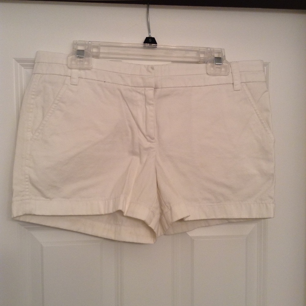 White J Crew Chino Shorts